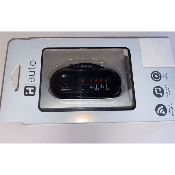 iHome Auto Ultra Compact Wireless FM Transmitter Black IH-BL-CT500B - Picture 5 of 8